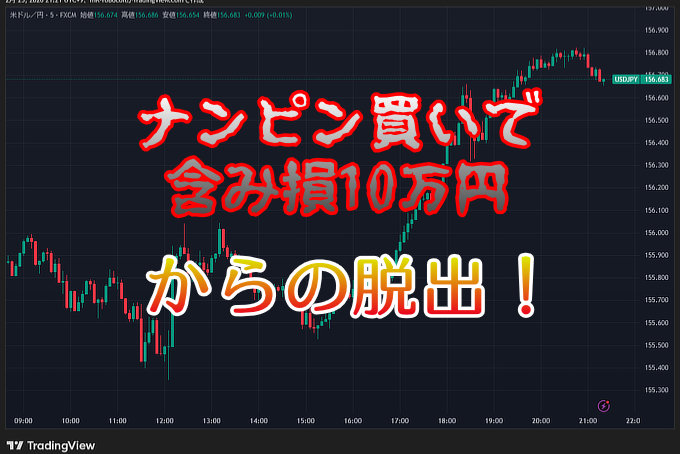 ナンピン買いで含み損10万円